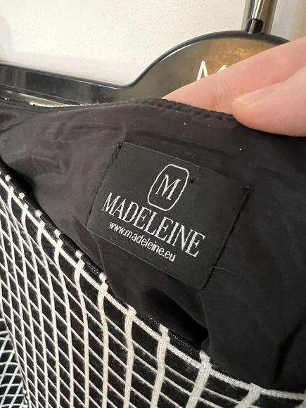 Madeleine Square Print Mini Skirt Monochromatic Black White - UK Size 10 Petite - Picture 3 of 5